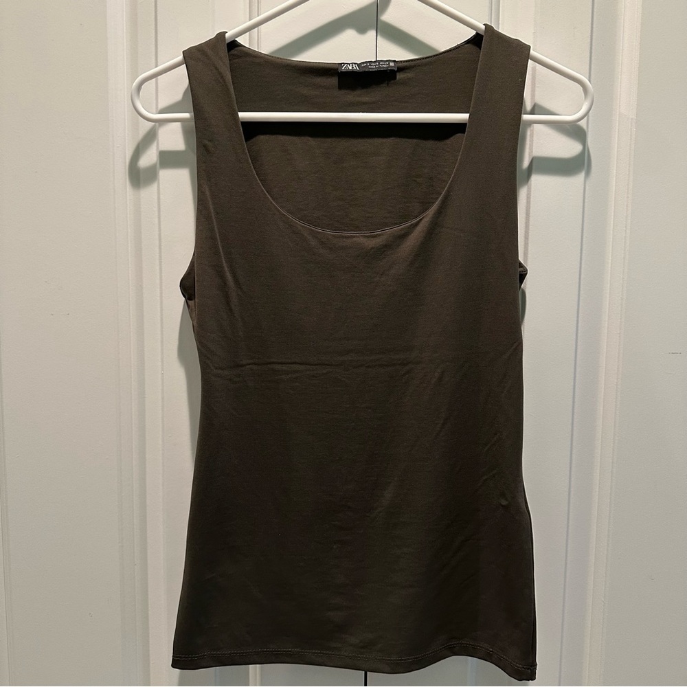 Zara Sleek Seamless Dressy Sleeveless Tank Top Shirt S